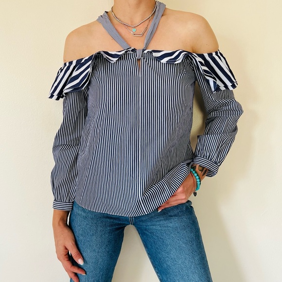 J.Crew Off The Shoulder Halter Top blouse - Picture 2 of 9
